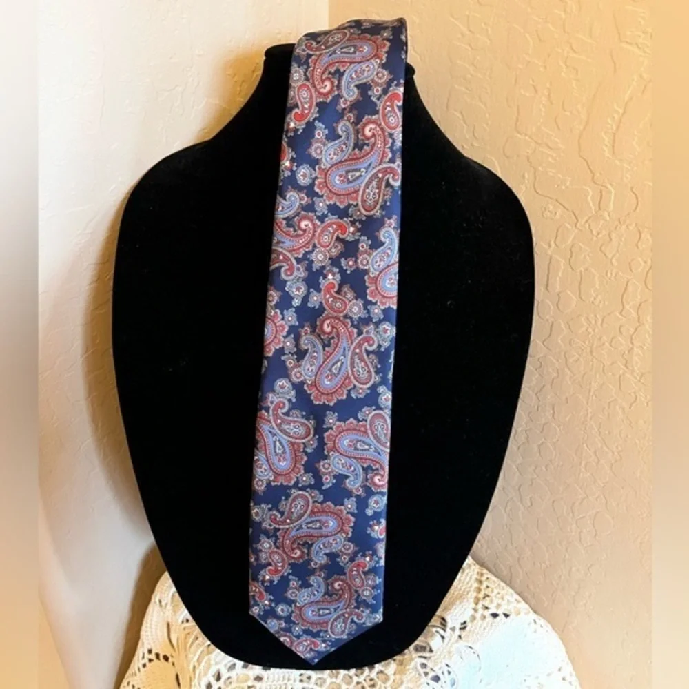 Mallory & Church London Original 100% Silk Men's Paisley Necktie